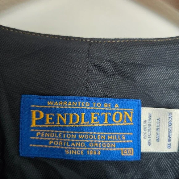 Vintage Mens Pendleton Western Americana Suede Leather Vest Sz M Ranch USA - Picture 5 of 9